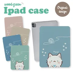 iPad Pro 11インチ 第7世代 2024 ケース カバー ねこ 猫 ネコ 動物 白猫 ペルシャ ターキッシュアンゴラ しろねこ かわいい 可愛い ゆるい イラスト  