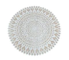 Kaei-lace 加栄レース 日本製 撥水加工テーブルクロス 円形93cm ホ