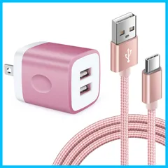 【特価商品】軽量 コンパクト スマホ充電器 アンドロイド コンセント テレワーク 携帯充電器 USBケーブル Type-C 16 海外 iPhone ACアダプター USB2ポート iPhone 1本付き【0.9M】 急速充電ケーブル タイプC PSE認証済