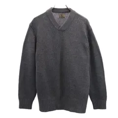 Calvin klein カルバンクライン ウールブレンド 長袖 Vネック ニット M グレー セーター メンズ 古着
