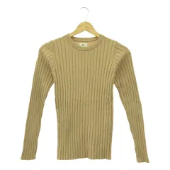 RHC Ron Herman / アールエイチシーロンハーマン | ウール リブ クルーネックニット | XS | ベージュ | レディース