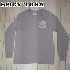 SPICY TUNA ロングスリーブTシャツ stay salty グレーL