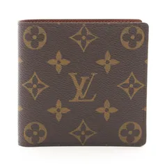 ルイ・ヴィトン LOUIS VUITTON 二つ折り財布 ポルトフォイユ マルコ モノグラム M61675 PVCコーティングキャンバス ポルトフォイユ・マルコ ユニセックス Used A