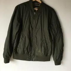 ユニクロ MA-1ブルゾン ナイロン100% メンズ M カーキ 2761202510160025