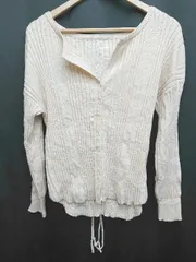 ◇ ◎ mystic ミスティック ニット 長袖 カーディガン サイズF アイボリー レディース P  【1408200003811】