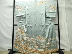 平和屋着物■訪問着　駒刺繍　霞花籠文　金彩　正絹　逸品　CAAO4032ng