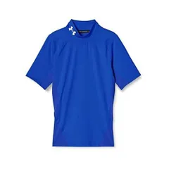 アンダーアーマー(UNDER ARMOUR) コンプレッションウェア ヒートギアアーマー モック 半袖 メンズ 1372586 ロイヤル/ホワイト XLサイズ