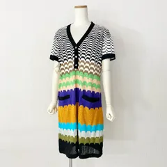 17f14 【極美品】イタリア製 MISSONI ミッソーニ ニットワンピース 半袖ワンピース サマーニット サイズ44 マルチカラー レディース 女性用のサムネイル