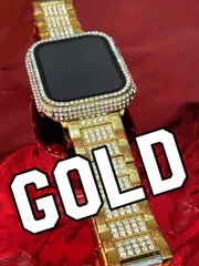 ゴールド　アップルウォッチ ステンレスベルト キラキラ　  カバー ケース  メンズ レディース 38mm 40mm 41mm 42mm 44mm 45mm 46mm Apple Watch