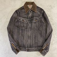 【WEST RIDE】ウエストライド　ジップデニムジャケット　トラッカージャケット　Gジャン　インディゴ　ブラックデニム　襟コーデュロイ　サイズ36　ｓ 状態良好