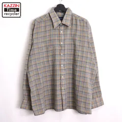 90s vintage ヴァンヒューセン VAN HEUSEN チェック柄 長袖シャツ メンズ 表記XLサイズ