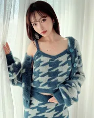 【SALE】ハウンドトゥースシャギーニットカーディガン RESEXXY リゼクシー 152452836001