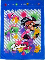 【数量限定】約85×115cm スプラトゥーン2 任天堂 ネムリノジカン 子供 ブルー タオルケット 4525002800 丸眞