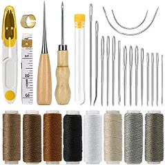 【特価商品】レザークラフト 工具 革細工 工具セット 手縫い 針 糸 革工具セット キット レザークラフト 29点セット 初心者 DIY工具 縫製キット