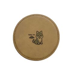 ワンちゃん好きの方へ！プレゼントにも◎【皮製レーザー彫刻コースター】～柴犬～オリジナルデザイン