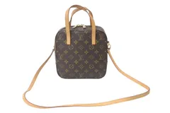 LOUIS VUITTON ルイヴィトン モノグラム スポンティーニ 2WAYハンドバッグ M47500 ブラウン 廃盤 美品 中古 4b001696