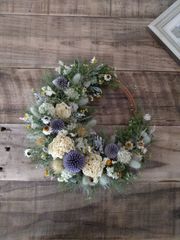 ドライフラワーの三日月リース クレッセントリース ナチュラル - メルカリ