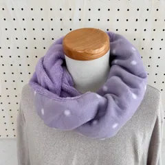 ＃25 ふわもこ　スヌード✳︎パープルドット