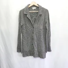 ◇ ⊇ MICHEL KLEIN ミッシェルクラン ウール混合 長袖 ニットカーディガン サイズ38 グレー レディース E  【1409240050087】