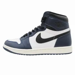 美品 2024年 ナイキ NIKE AIR JORDAN 1 RETRO HIGH OG MIDNIGHT NAVY エアジョーダン1 レトロ ハイ ミッドナイトネイビー スニーカー DZ5485-401 ハイカット レザー シューズ 29cm 紺