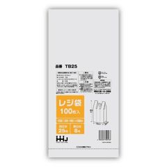 レジ袋　半透明　TB-25(西日本25号、東日本8号)　100枚×20冊（2000枚）