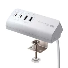 【 新品 未開封 】 サンワサプライ USB PD対応クランプ式AC充電器(PD65W・C×2＋A×2・ホワイト) ACA-PD106W 未使用 送料無料