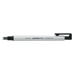 トンボ鉛筆 ホルダー消しゴムモノゼロ 角 シルバー EH-KUS04のサムネイル