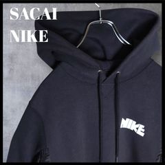11502【美品・限定コラボ】ナイキ×サカイ☆黒モッズコート ロング