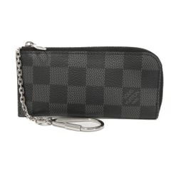 LOUIS VUITTON ルイ・ヴィトン ポシェット クレ ロゴ ブラック 市松模様 L字ファスナー キーリング 小銭入れ ミニウォレット 未使用 ダミエ グラフィット ノワール コインケース N61235