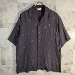 日本製 WELLDER ウェルダー 総柄 オープンカラーシャツ レーヨン グレー L