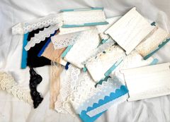 大量 手芸用 レースリボン cotton 端レース 裾レース ポリエステル 綿 大量 まとめ 現状品