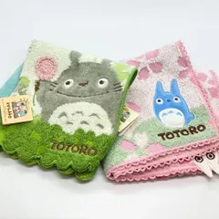 となりのトトロ　ミニタオル　ハンカチ　道草＆花嵐　2枚セット　ジブリ