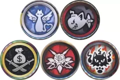 【中古】バッジ・ピンズ [単品] ロゴ オリジナル缶バッジセット5種 「PS4/Switchソフト バッカニヤ ファミ通DXパック」 同梱特典