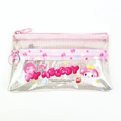 サンリオ マイメロディ クリアダブルファスナーポーチ 小物入れ ピンク
