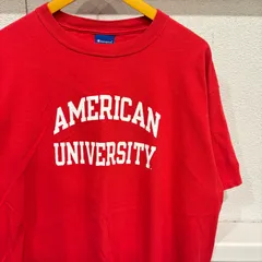 古着　XXL　Champion　チャンピオン　Tシャツ　カレッジ   AMERICAN UNIVERSITY   赤