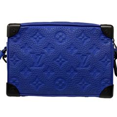 LOUIS VUITTON ルイヴィトン トリヨン ミニ･ソフトトランク M82558 ブルー ショルダーバッグ メンズ 【中古】 12505K114
