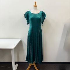 美品 日本製 フラダンス衣装】グリーン Paondor ワンピース ドレス 緑
