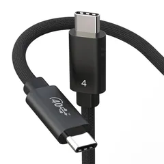 【在庫セール】Thunderbolt 4 ケーブル ブラック 1.2m 240W急速充電 8K対応 40 Gbps データ転送 Type-C &Type-C ケーブル USB-C & USB-C MacBook/iPad（第10世代）/Air/iphone