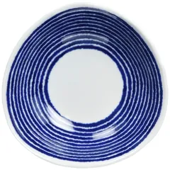 【新着商品】32551 藍染駒筋 小鉢 変形 aidama indigo 波佐見焼のサムネイル