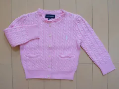 ラルフローレン ralph lauren アウトレット 子供服 女の子 24M 90cm ベビー服 長袖 カーディガン ニット ピンク スモールポニー 春 秋 冬 ★4 トップス ガールズ キッズ ベビー 【中古】 ユーズド 子ども服