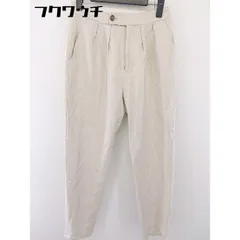 ◇ SENSE OF PLACE URBAN RESEARCH リネン混 タック テーパードパンツ サイズ M アイボリー レディース  【1109300006961】