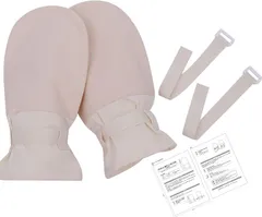 NEBELE お子様のおやすみミトン手袋 掻きむしり防止手袋 アトピー 綿素材 就寝時 自傷 手荒れ防止 取扱説明書付き(0～3歳用)