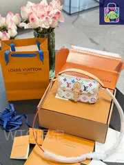 【今日特価】Louis Vuitton x Takashi Murakami Nano Diane White Multicolor Bag ルイ・ヴィトン × 村上隆 ナノ ダイアン ホワイトマルチカラー バッグ-WTO輸入