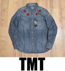 新品 TMT デニム ウエスタンシャツ L TSH-S19AN01 スターパッチ