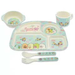 【中古】マグカップ・湯のみ ブルー しっぽずダイナー プレミアムバンブーファイバー食器セット 「すみっコぐらし」