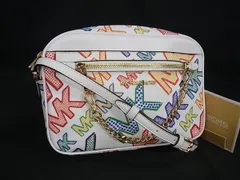 ■新品■未使用■ MICHAEL KORS マイケルコース レザー クロスボディ ショルダーバッグ アイボリー系×マルチカラー BJ8361