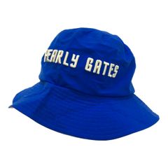 中古 パーリーゲイツ PEARLY GATES レインキャップ フリー ブルー 青 バケットハット 梅雨対策
