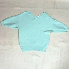 MOUSSY マウジー リブ編み Vネック ニットトップス ミントグリーン