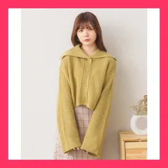 ★スタッフおすすめ★デカ襟ショートニット  ＜今シーズンのトレンドスタイルを完成させるデカ襟ニット＞ 上品　おすすめ おしゃれ　★売れ筋★　人気 高見え　高級感のサムネイル