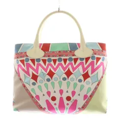 エミリオプッチ EMILIO PUCCI トートバッグ ハンドバッグ 総柄 ナイロン マルチカラー ピンク 赤 レッド 青 ブルー /AN4 ●Dのサムネイル